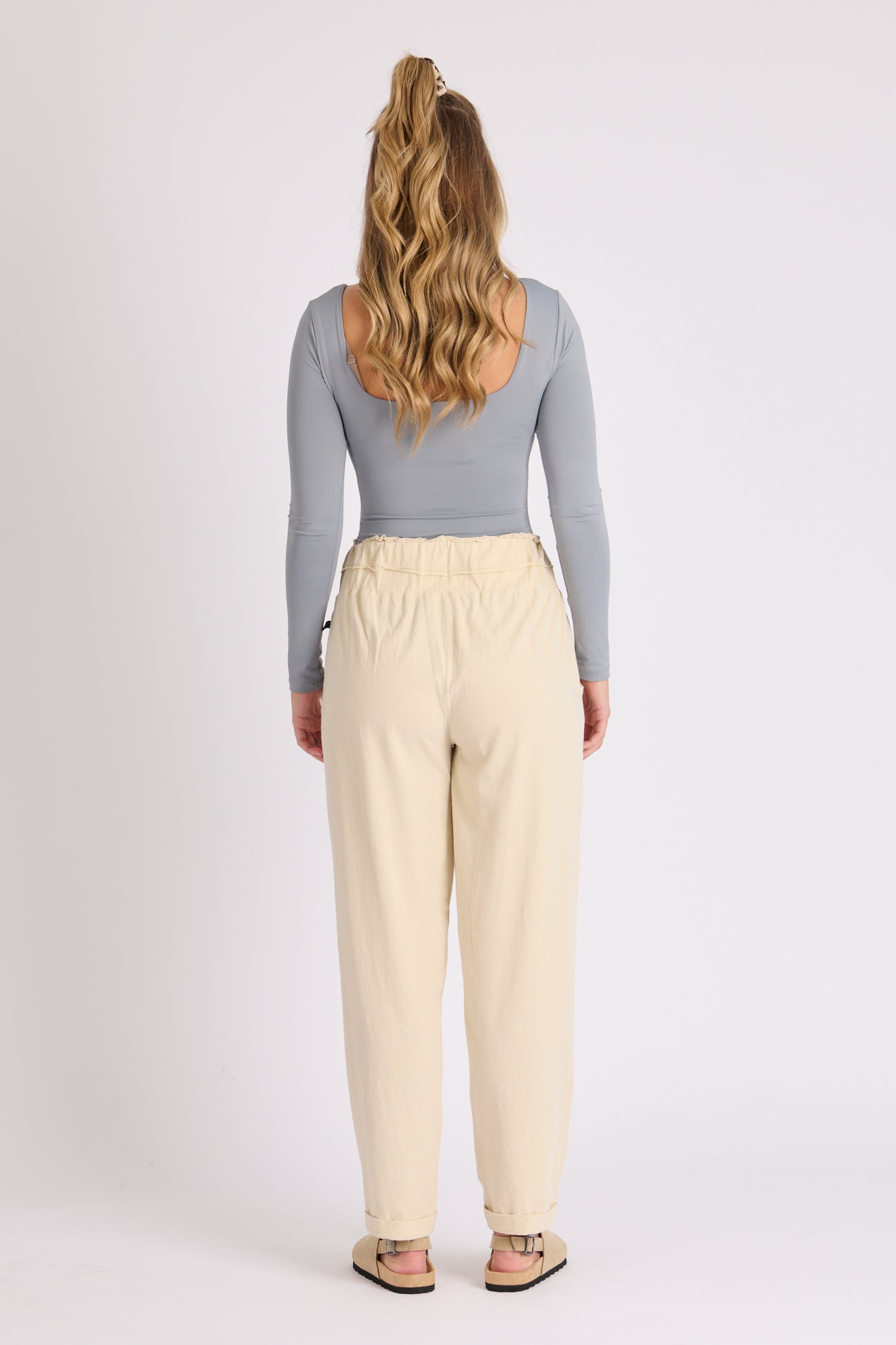 CREAM TRACK PANT