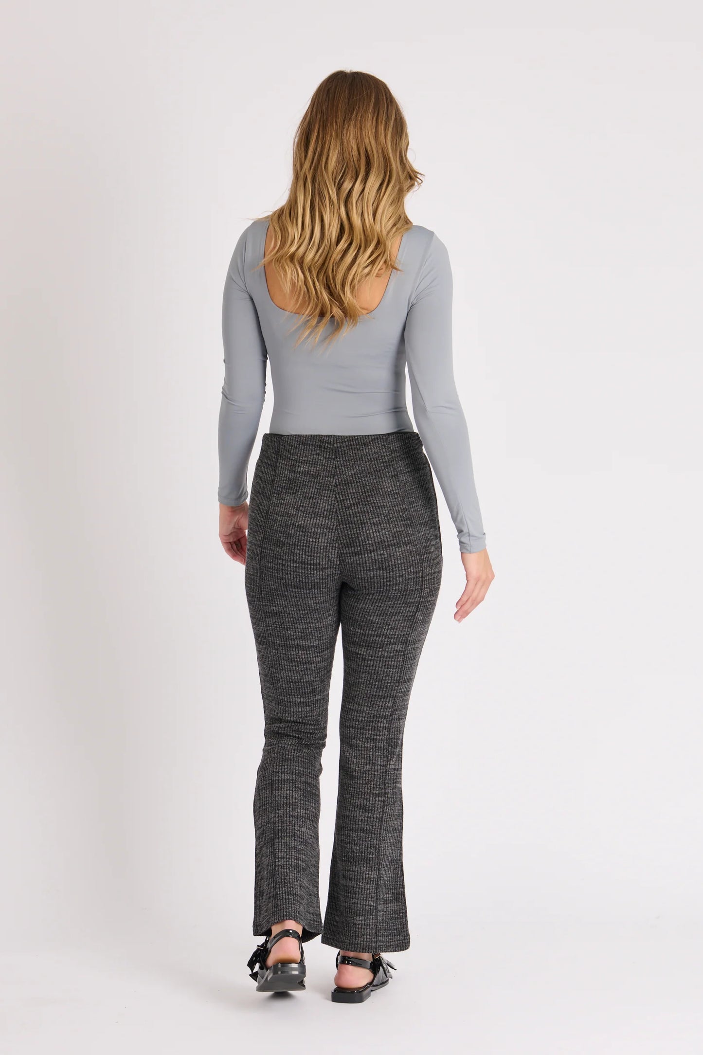 RIBBED FLARED PANT
