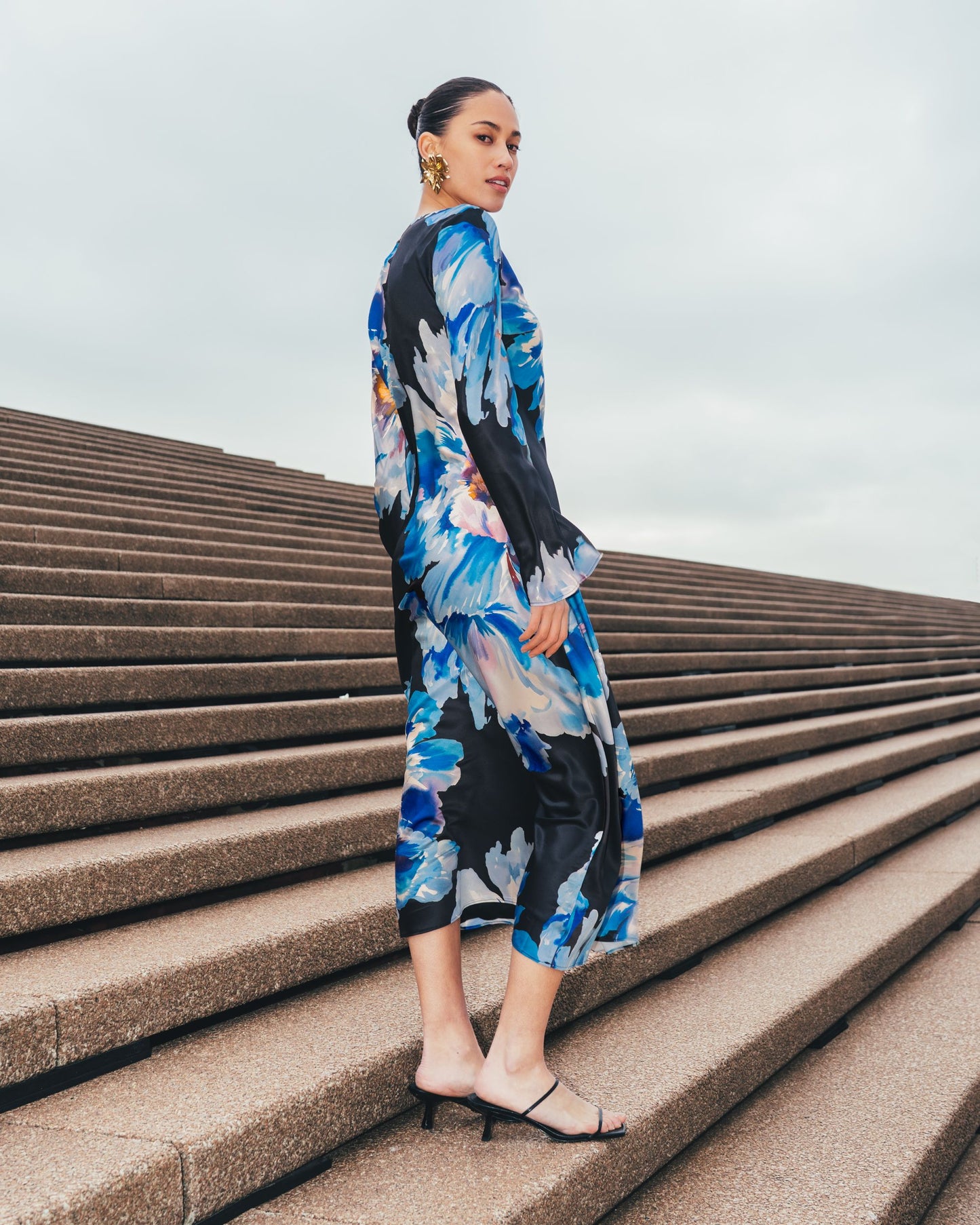 MIDNIGHT BLOOM MASXI DRESS