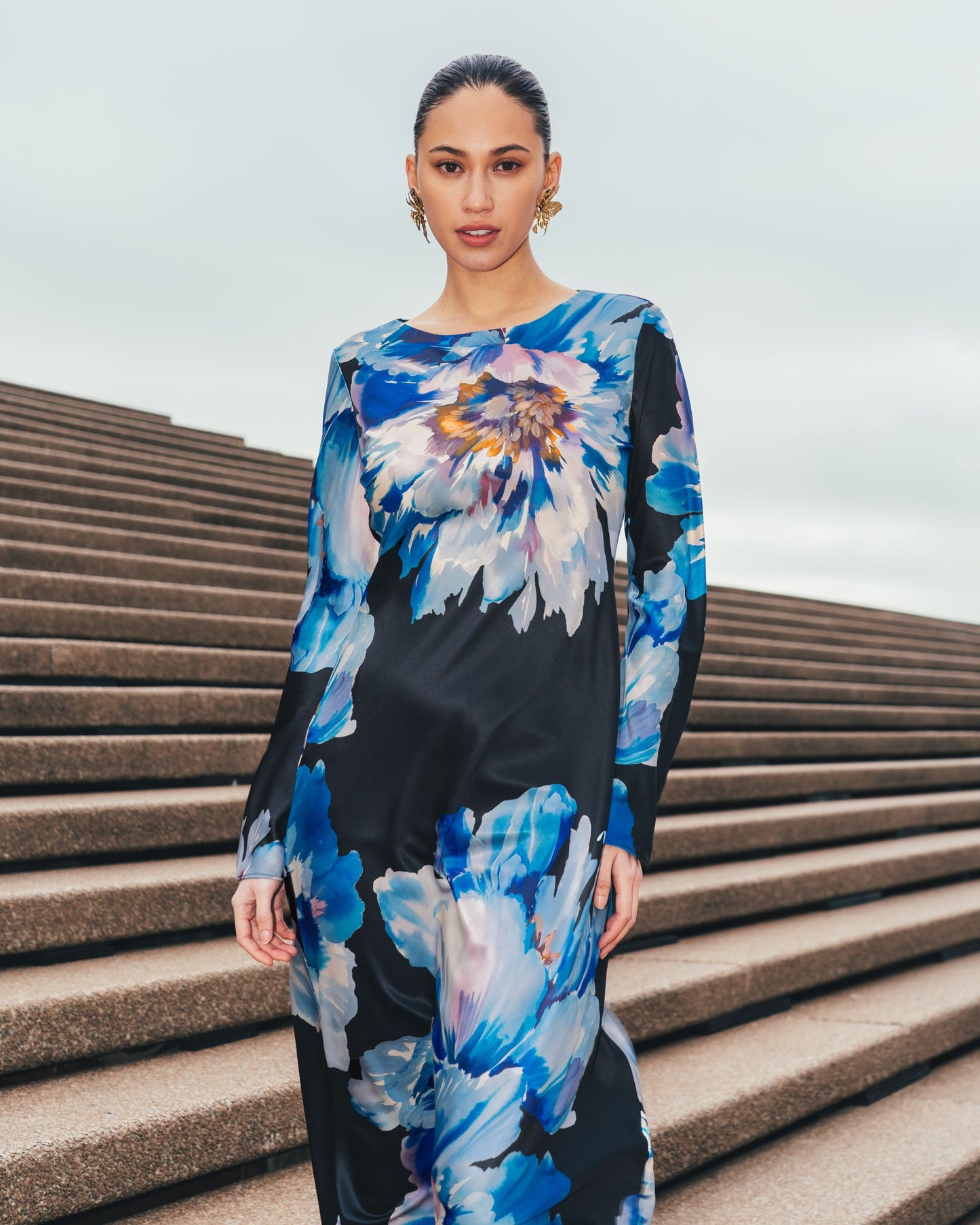 MIDNIGHT BLOOM MASXI DRESS