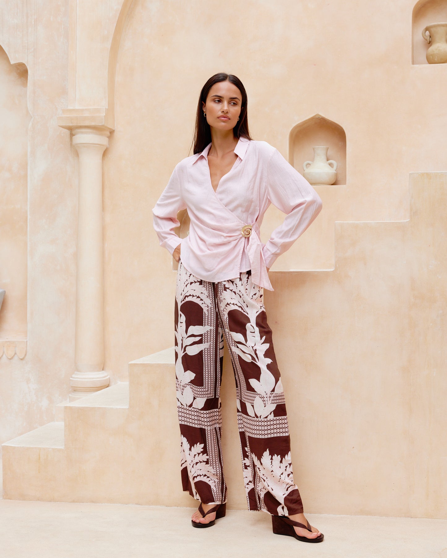 Nusa Shell Tie Top