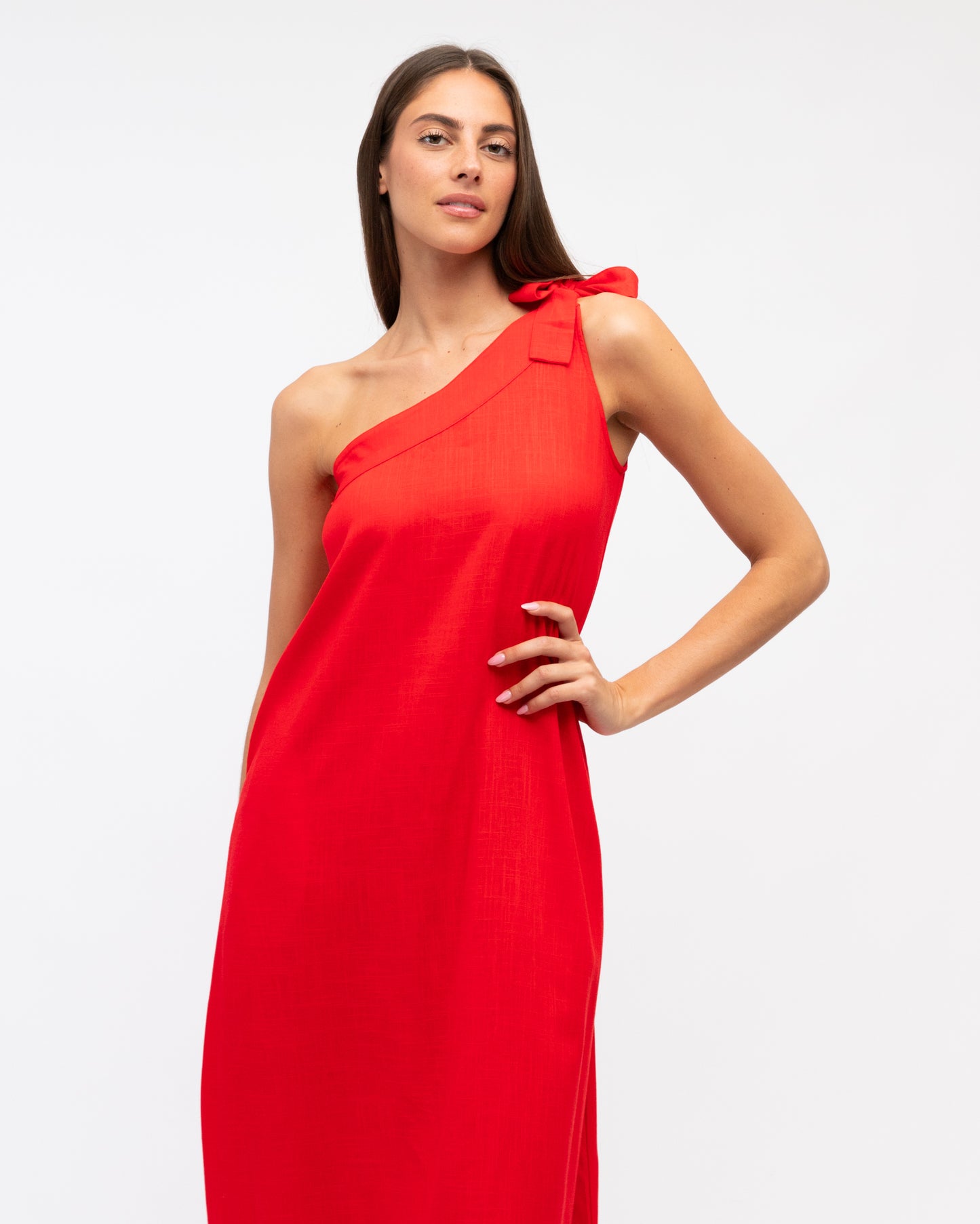 TIA ONE SHOULDER DRESS