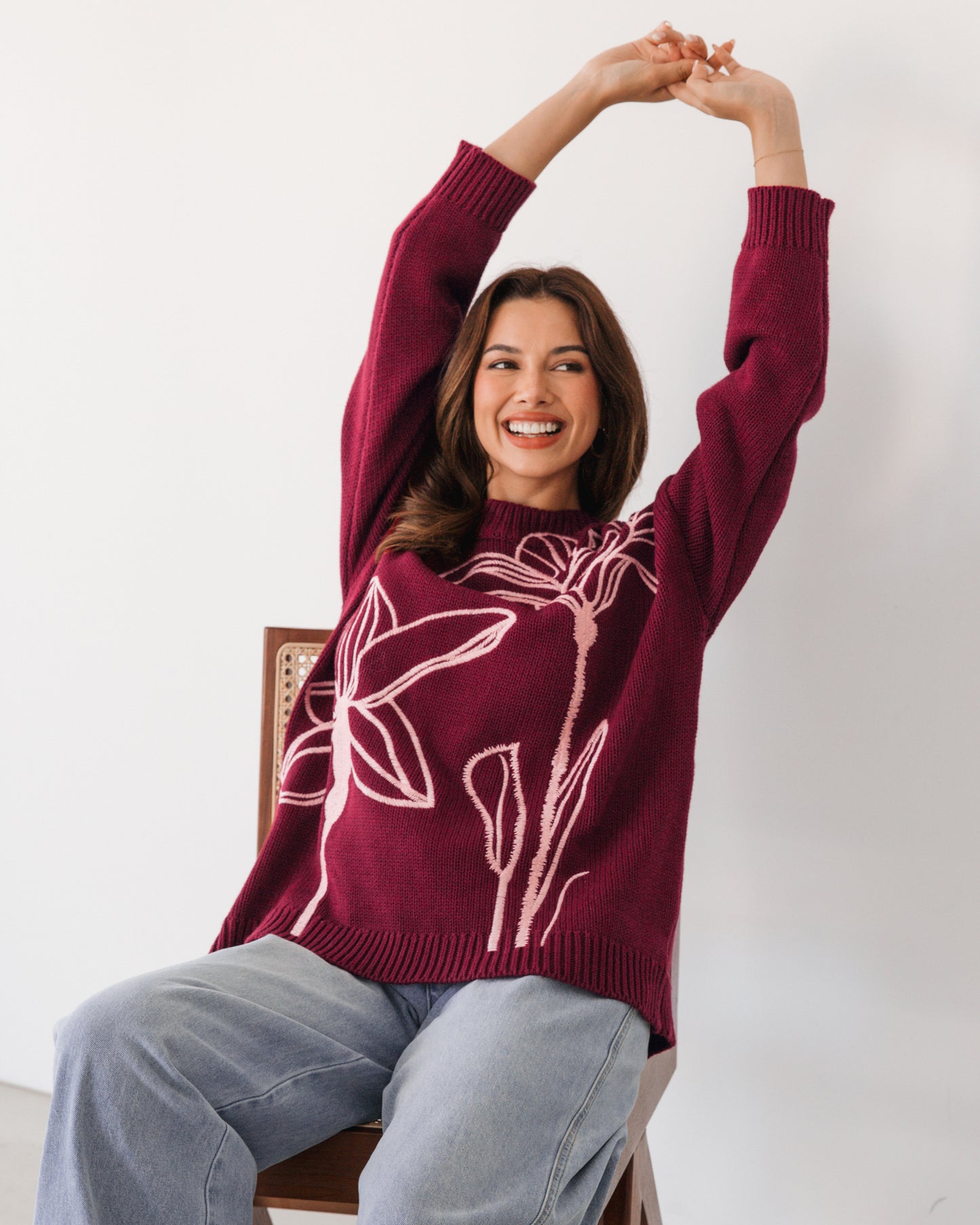 FLORAL KNIT JUMPER