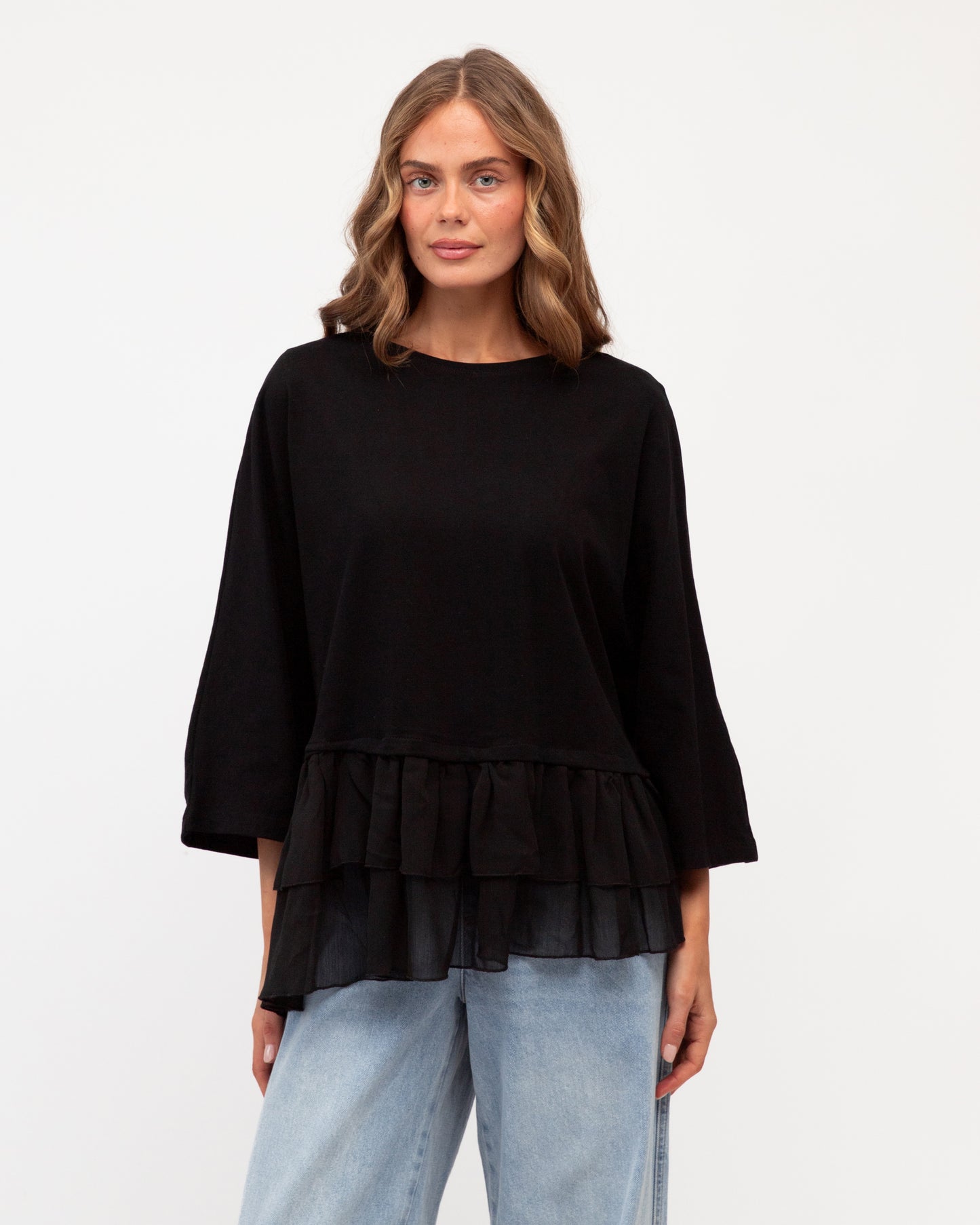 FRANCIS FRILLED HEM TEE