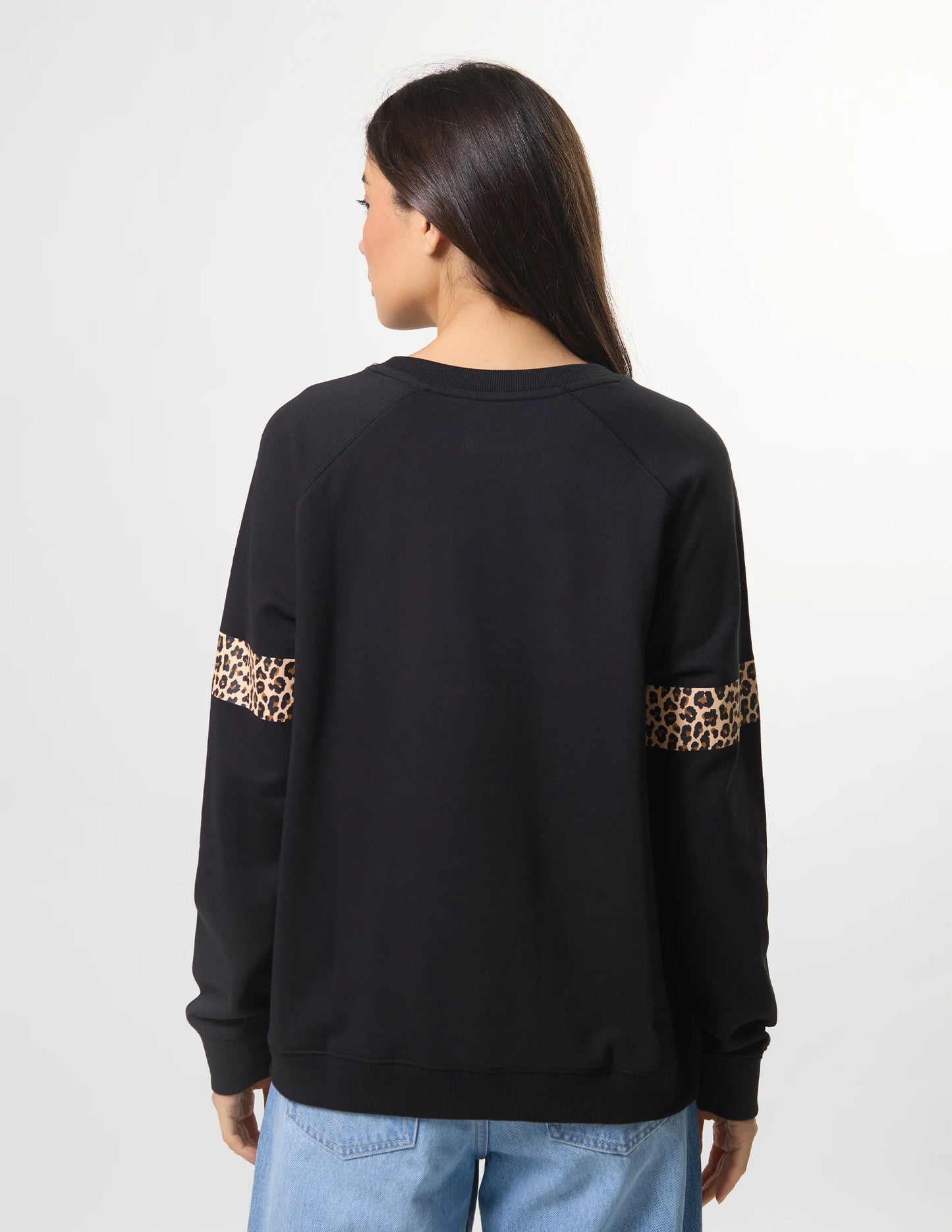 CLASSIC SILVER CROSS LEOPARD SWEAT