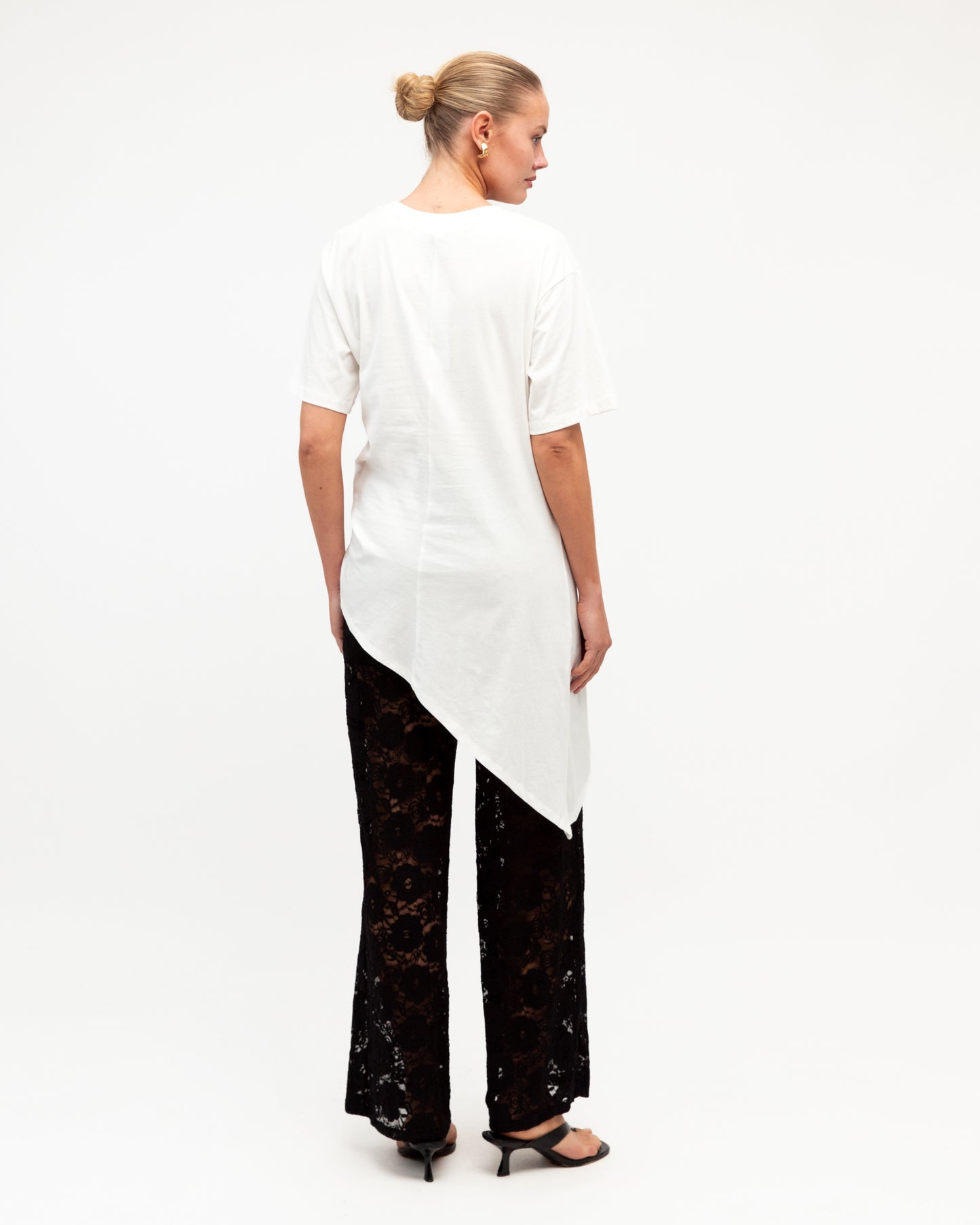 SHEER PEPLUM TOP