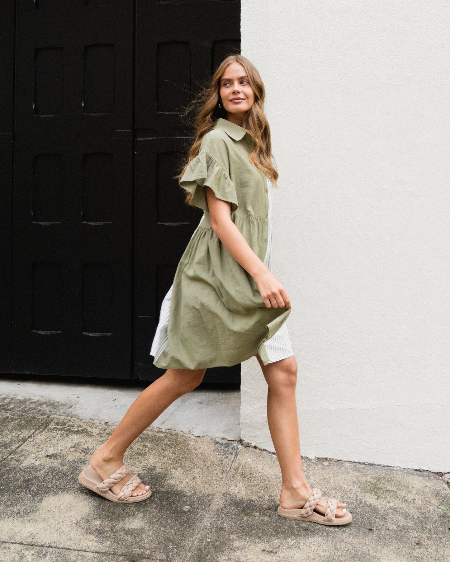 DIANNA GREEN STRIPE