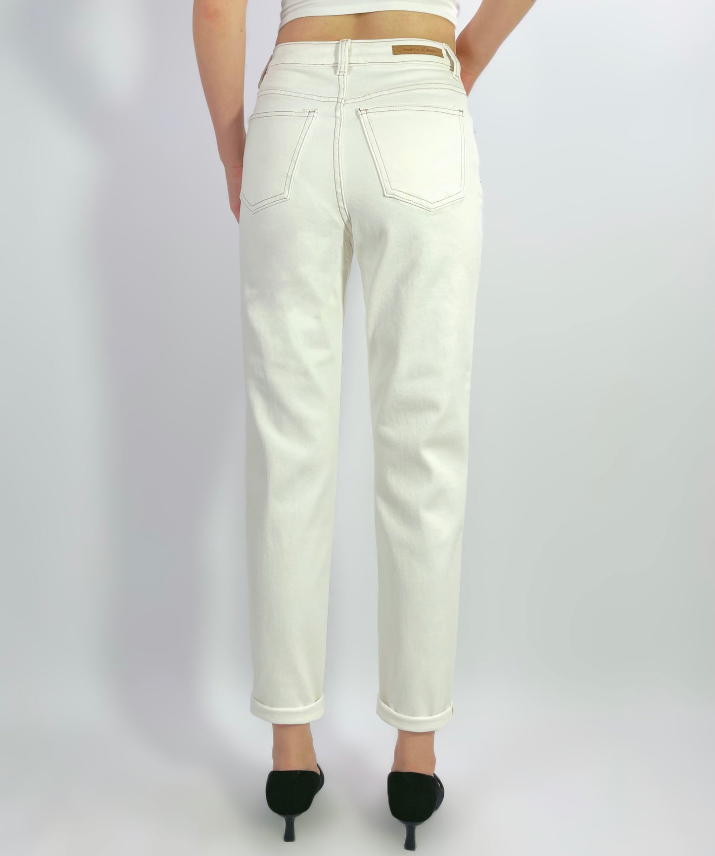 COLOURED MUM JEAN STRETCH