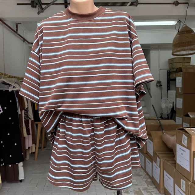 CHOC/BLUE T/SHORT SET
