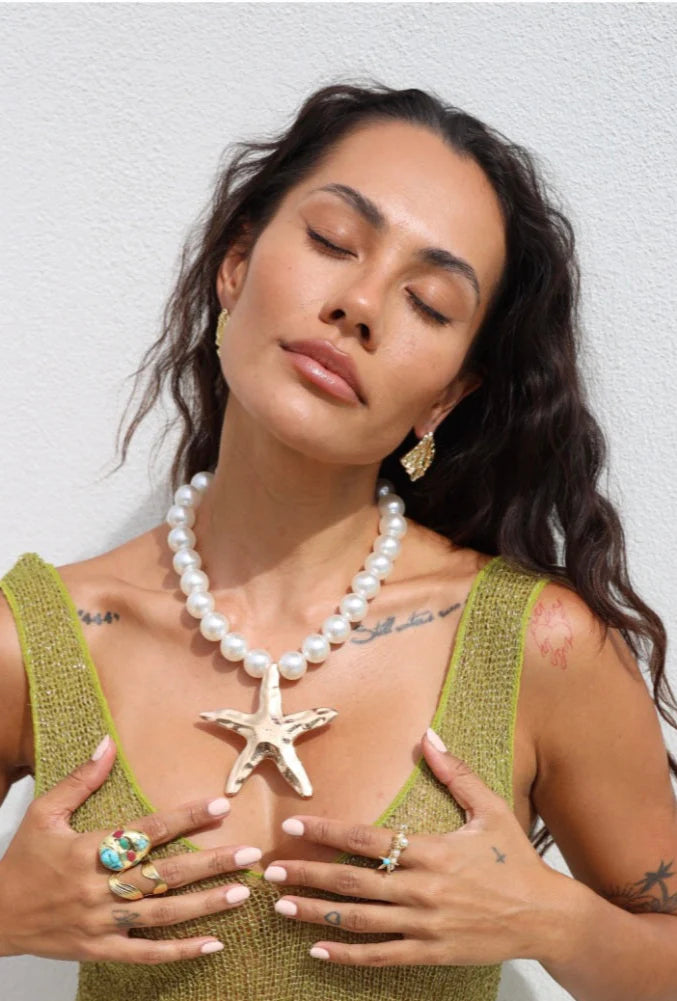STAR FISH PEARL NECKLACE