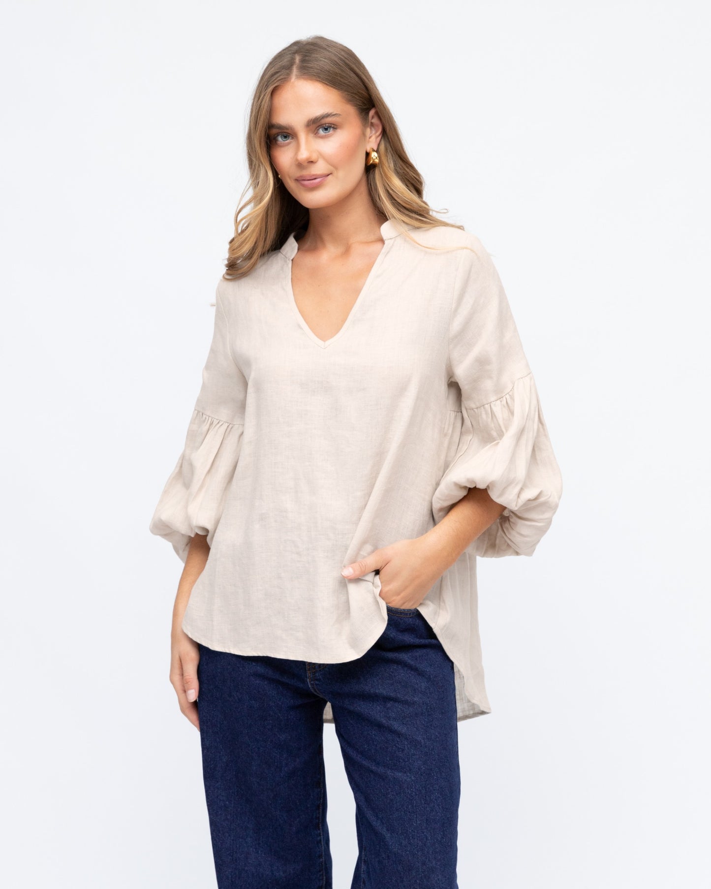 LINEN BLOUSE