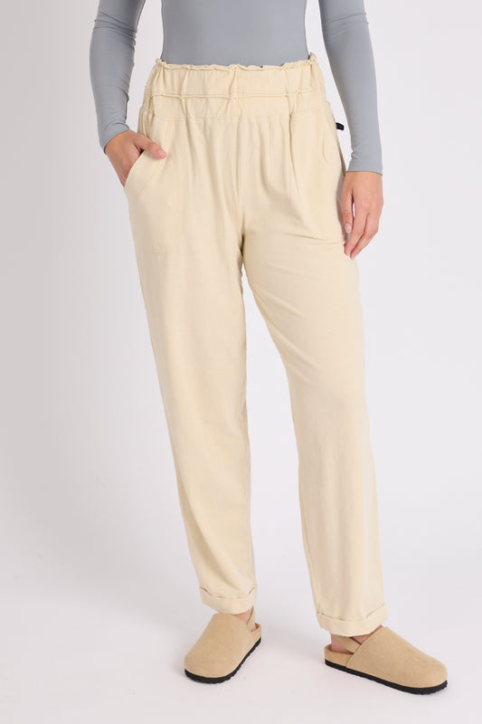 CREAM TRACK PANT