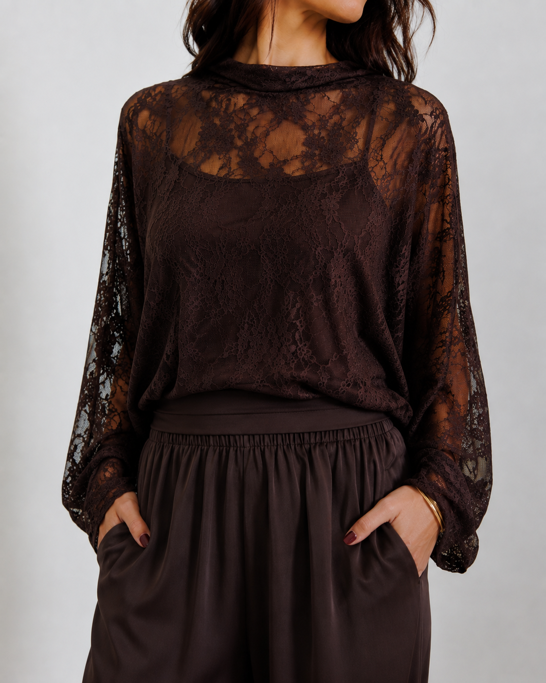 REV LACE TOP 2 WAY BLACK
