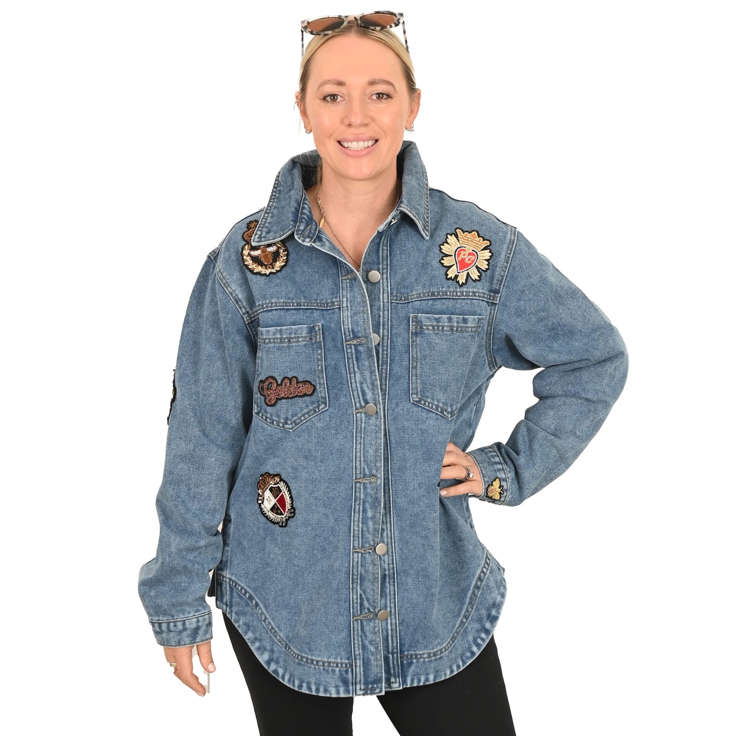 CROWNED BEE DENIM JACKET