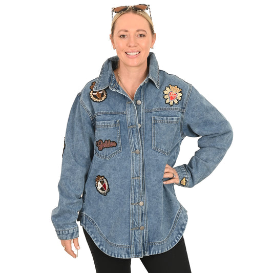 CROWNED BEE DENIM JACKET