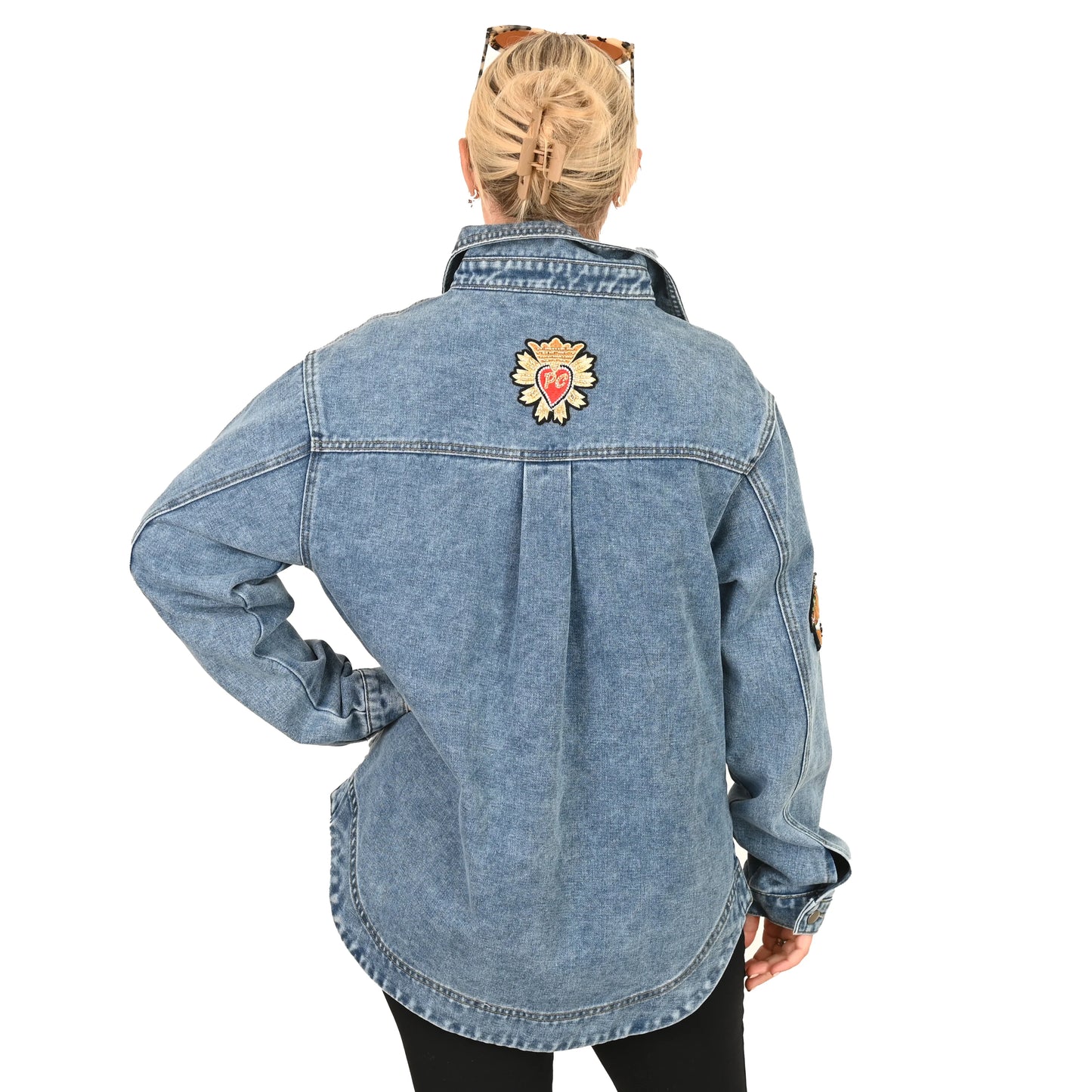 CROWNED BEE DENIM JACKET