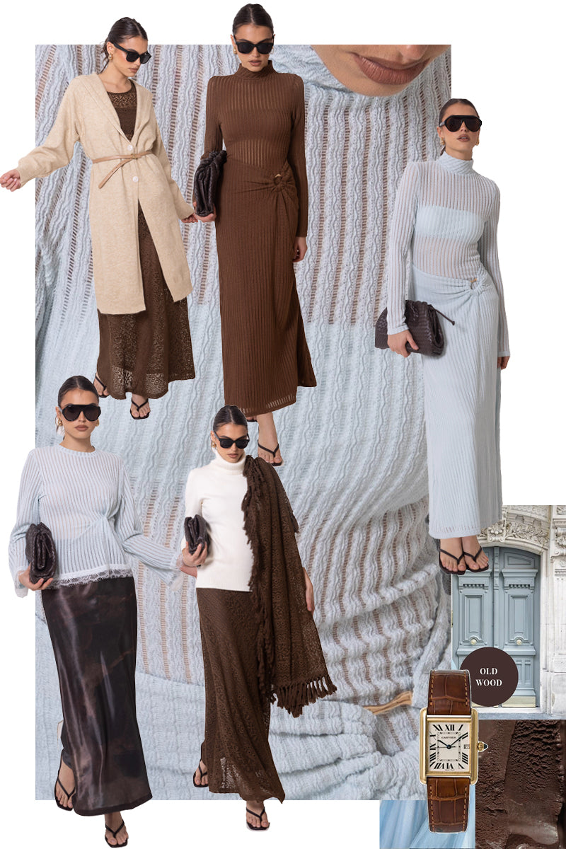 KNIT FUNNEL NECK DRESS