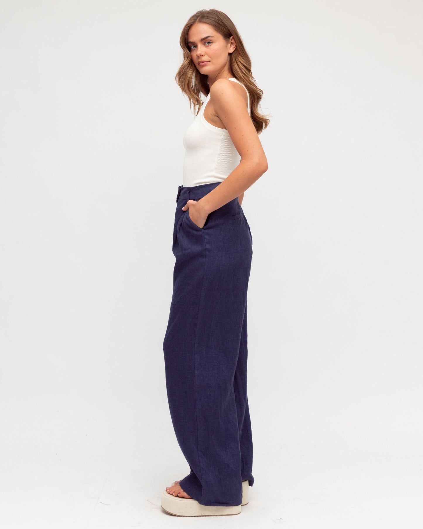 CHLOE 100% LINEN PANT