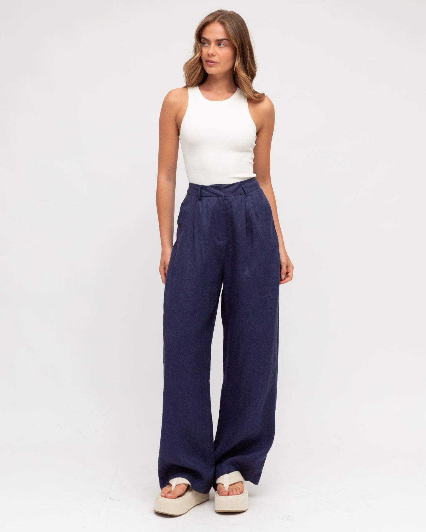 CHLOE 100% LINEN PANT