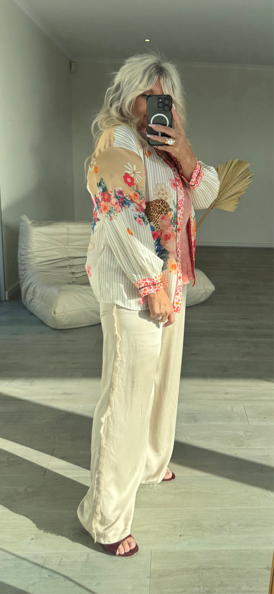 EVA SILK FRAY PANT