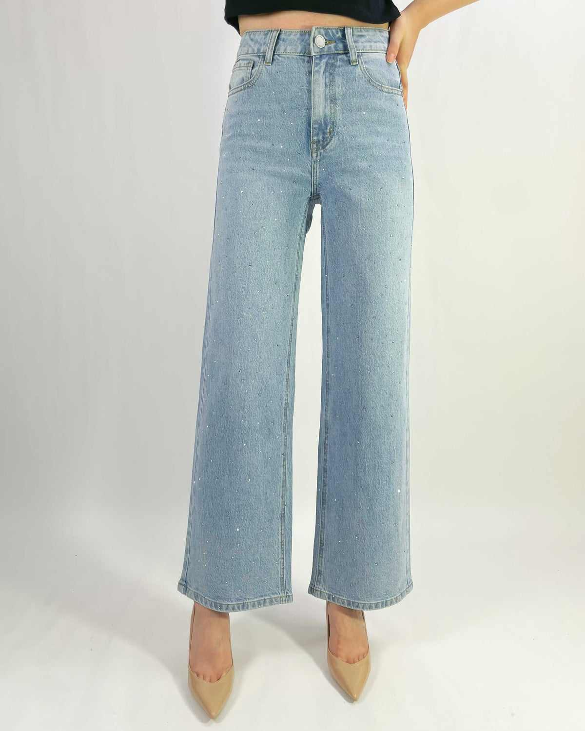 DIAMOND DETAIL STRAIGHT LEG