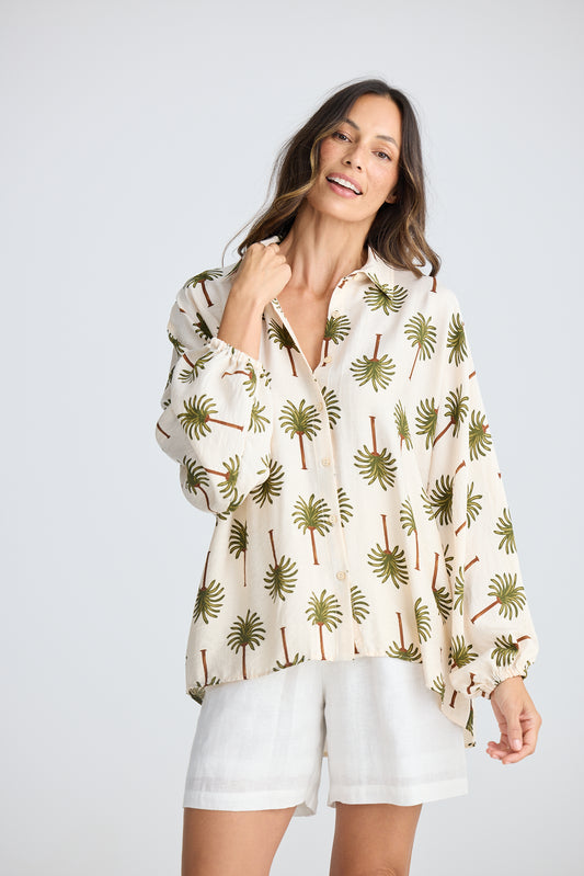 CLIFFSIDE SHIRT PALM PRINT