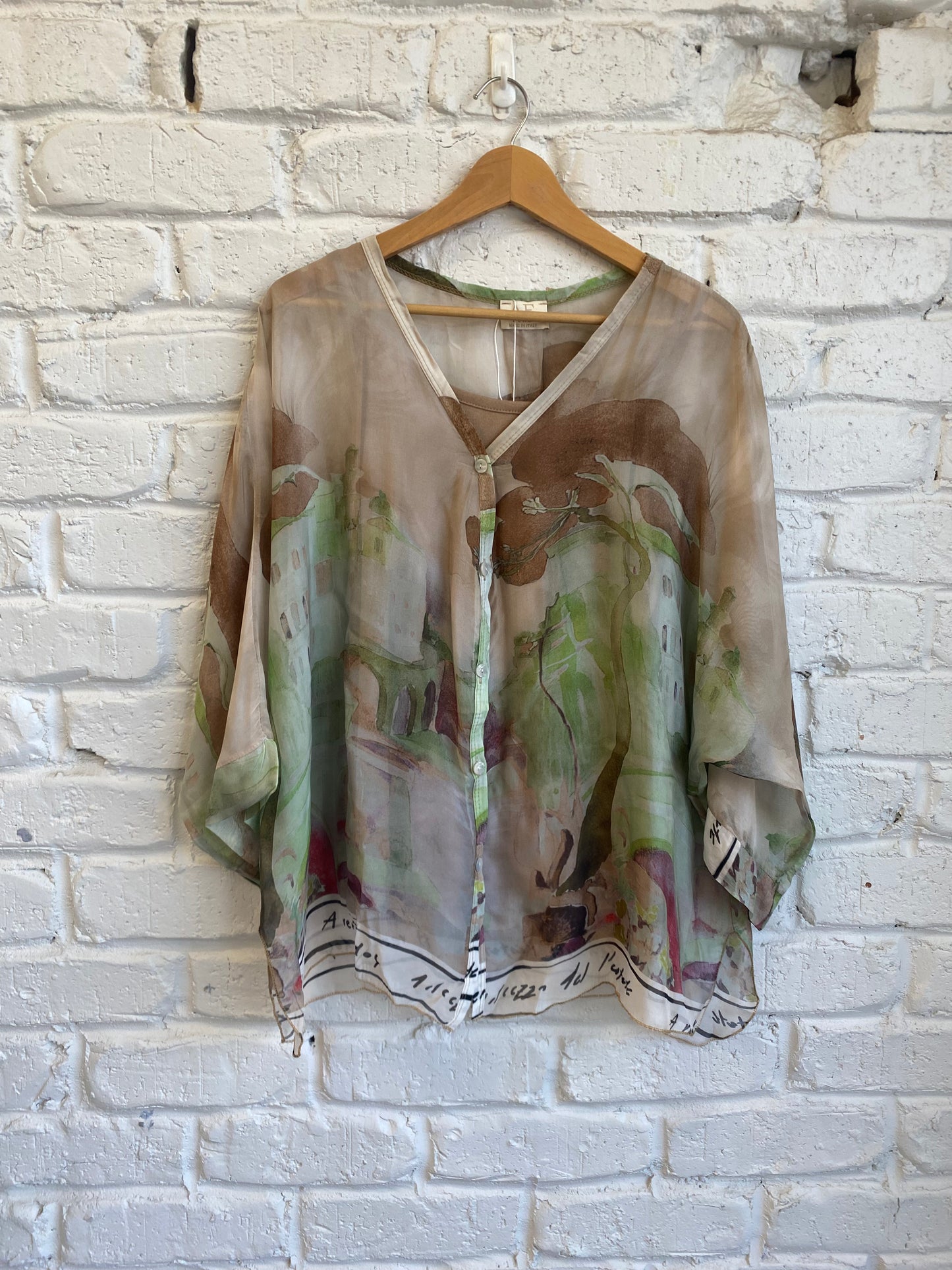 SILK CARDI TOP