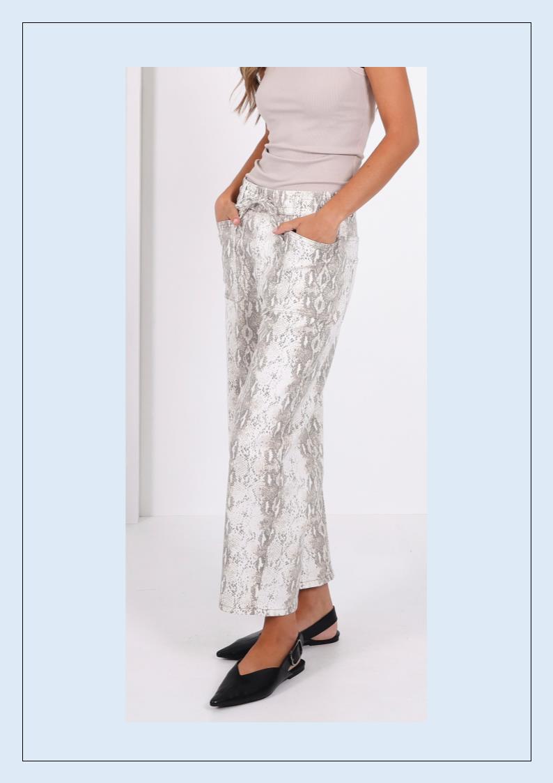 SNAKE LEO BARREL JEANS