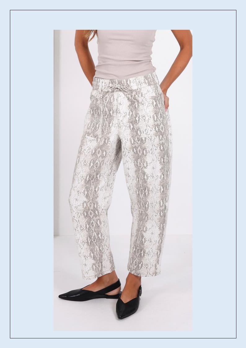 SNAKE LEO BARREL JEANS