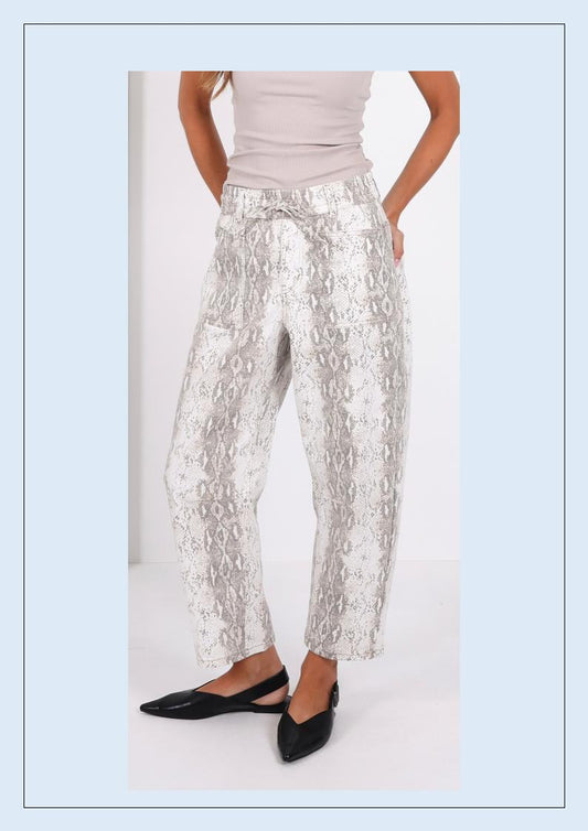 SNAKE LEO BARREL JEANS
