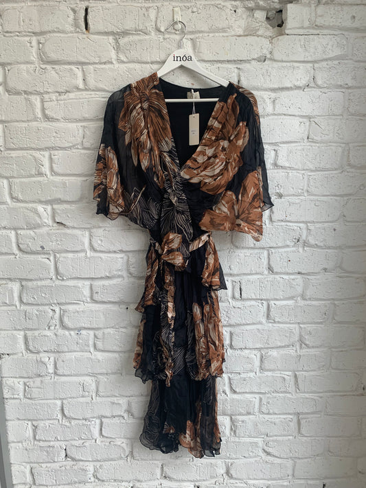 FIONA FLORAL SILK DRESS