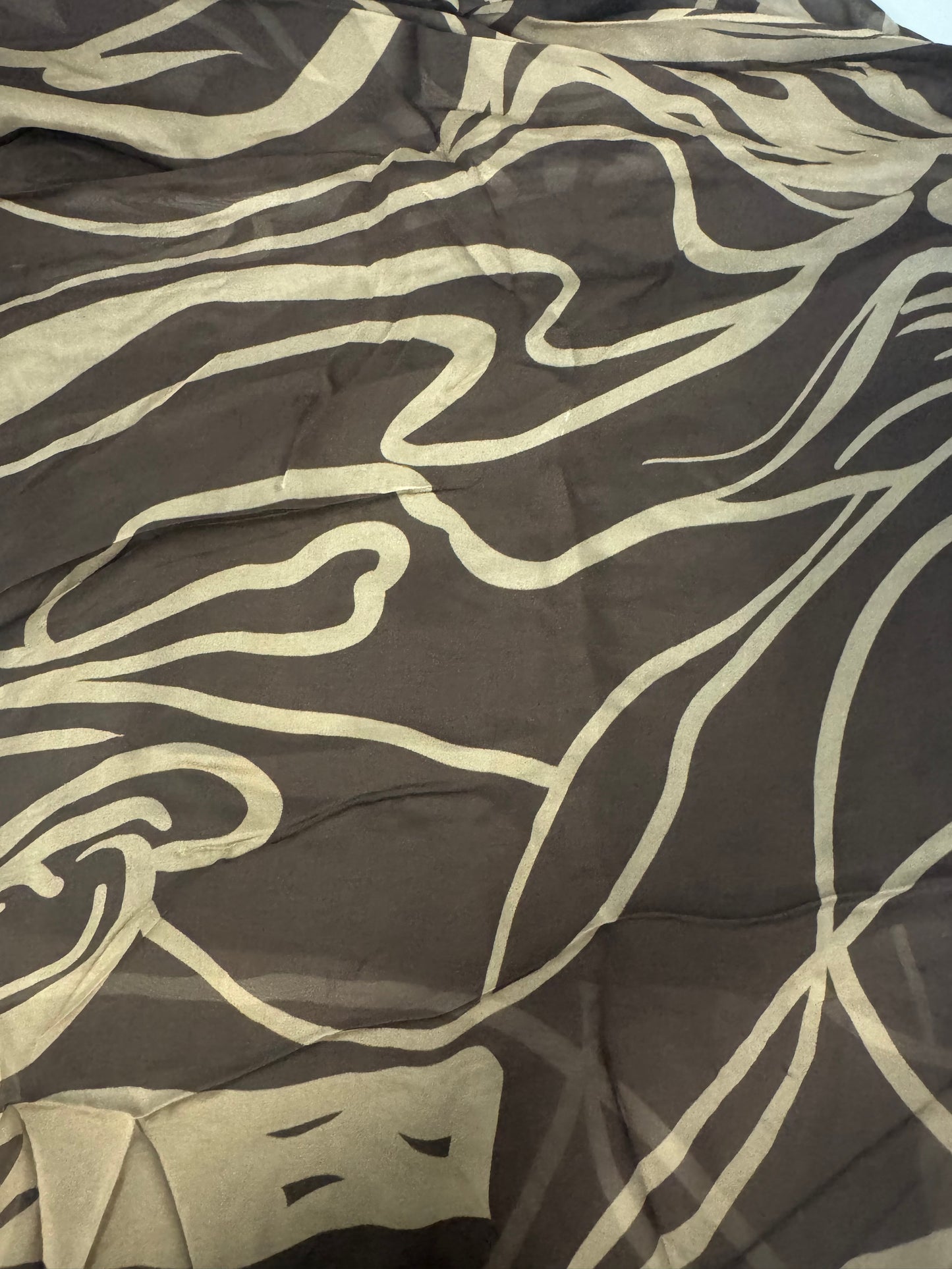 ABSTRACT PRINT SILK KAFTAN