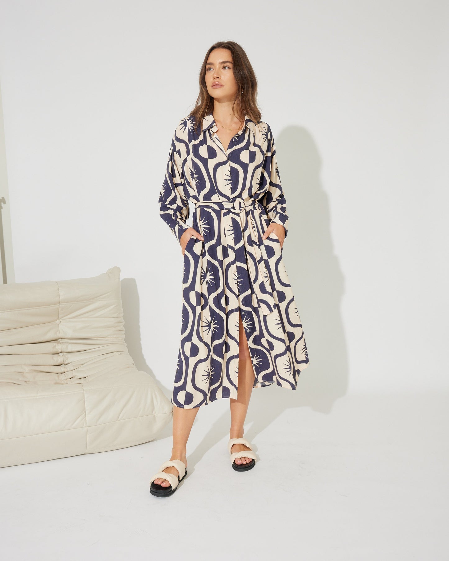 LATERN  PRINT SHIRT DRESS