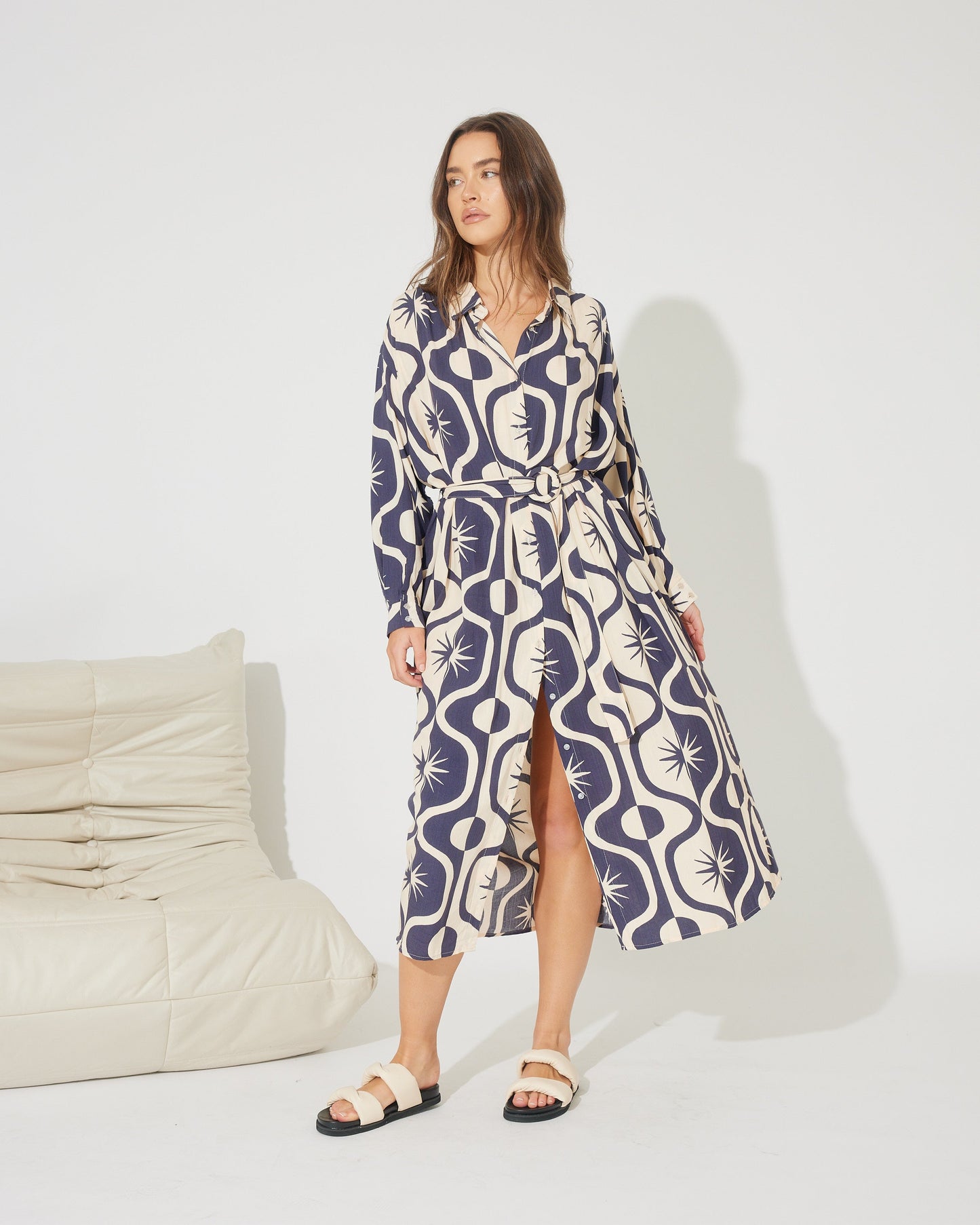 LATERN  PRINT SHIRT DRESS