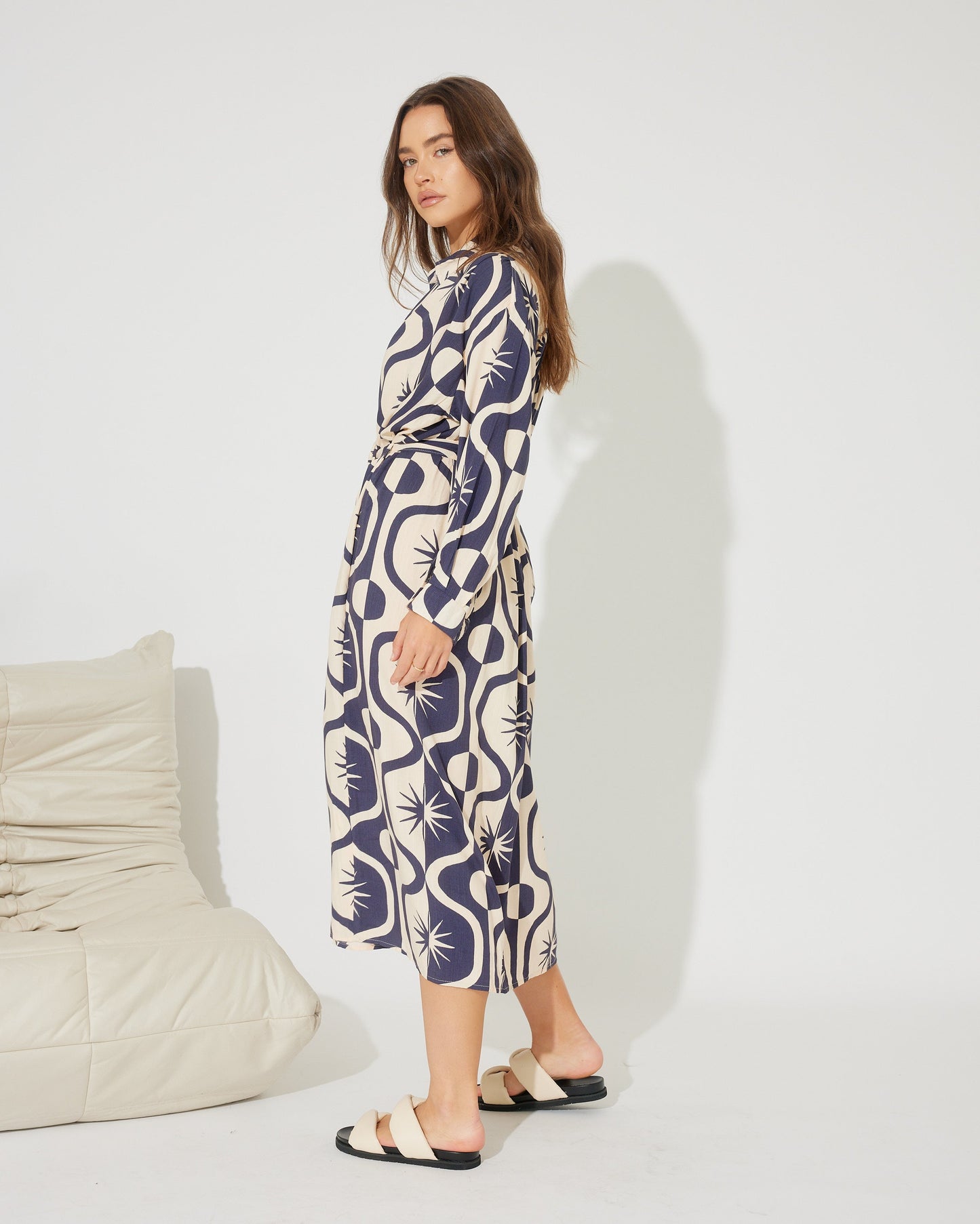 LATERN  PRINT SHIRT DRESS