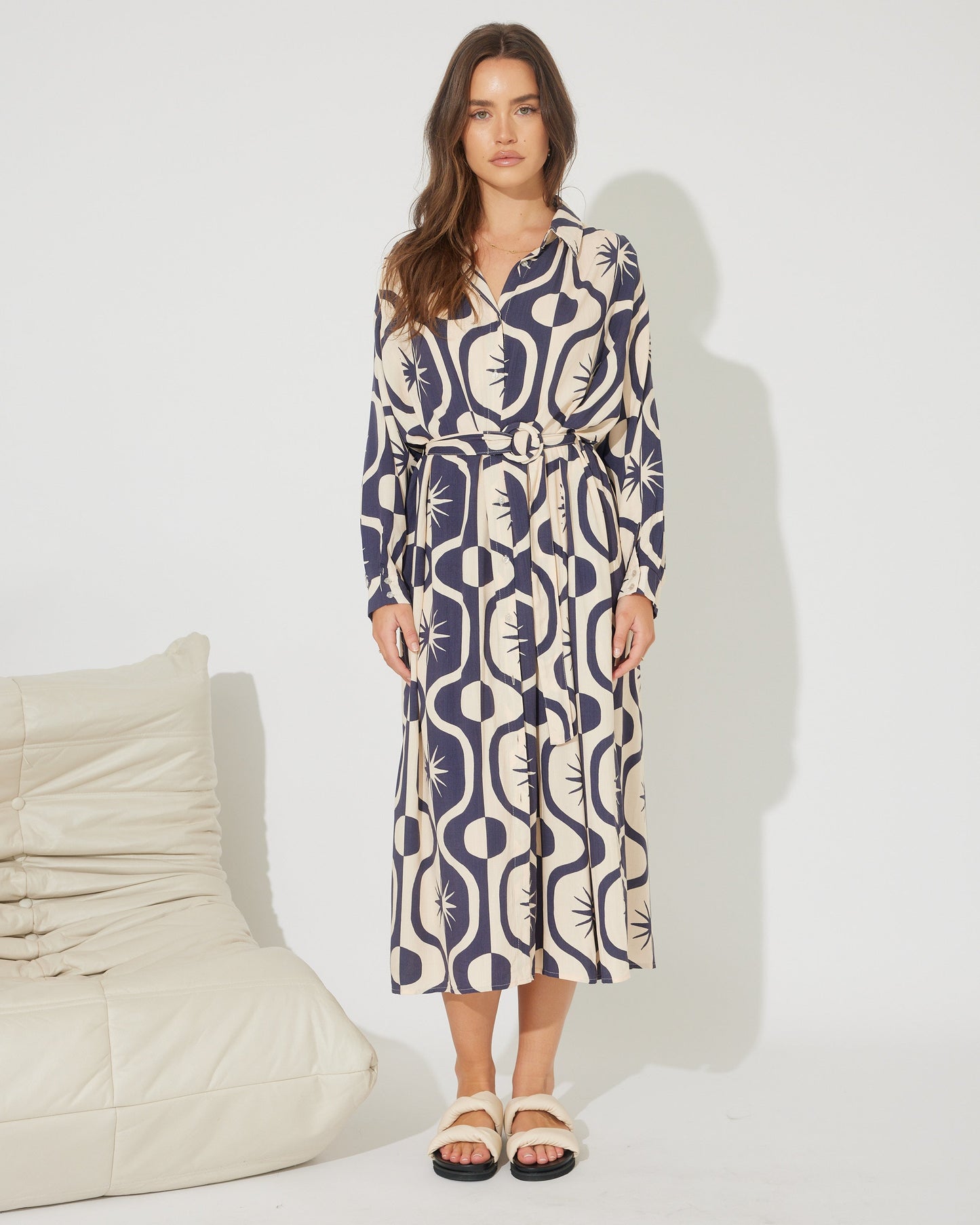 LATERN  PRINT SHIRT DRESS