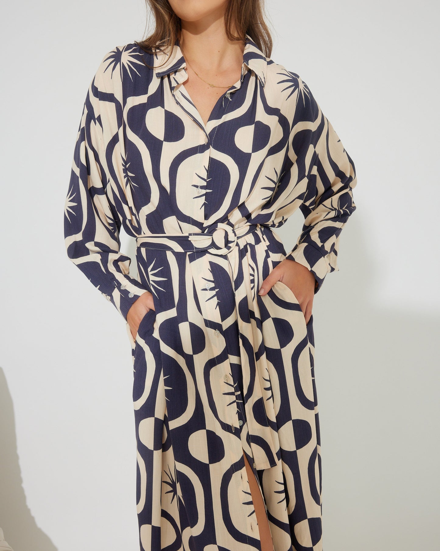 LATERN  PRINT SHIRT DRESS