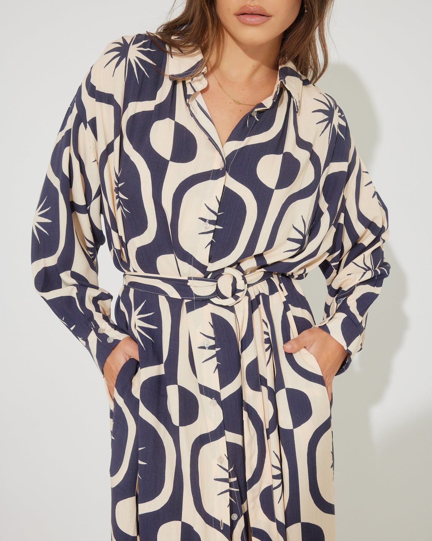 LATERN  PRINT SHIRT DRESS