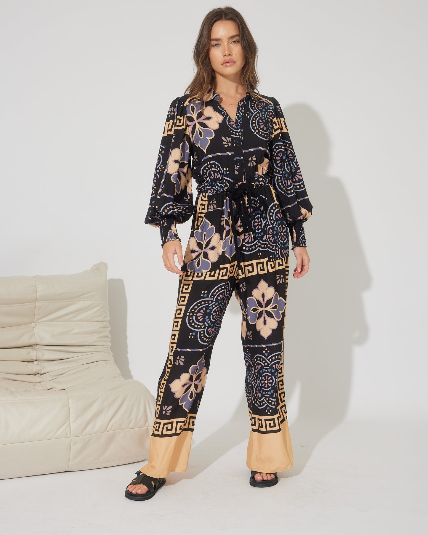 AMINA TILE PRINT JUMPSUIT