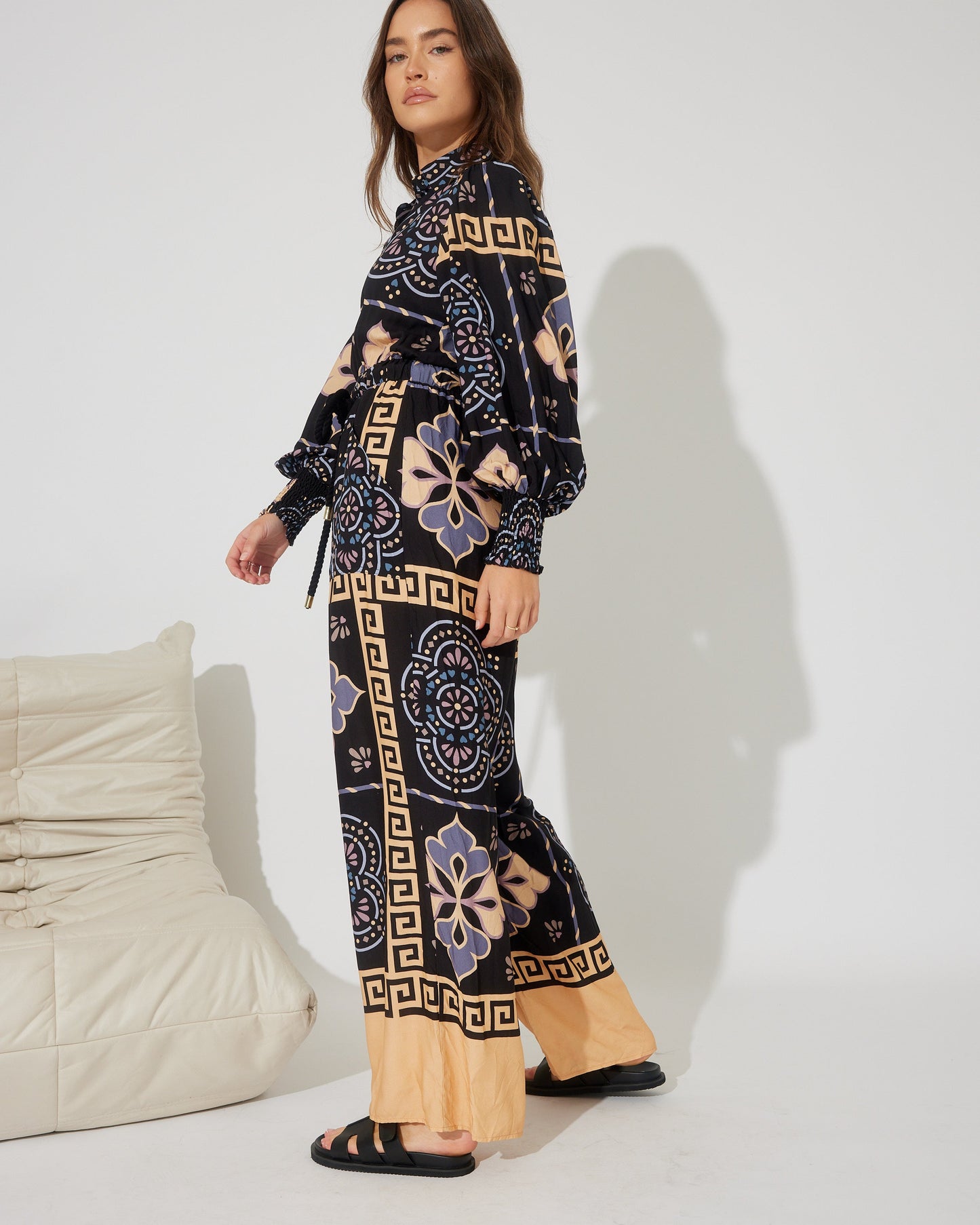 AMINA TILE PRINT JUMPSUIT