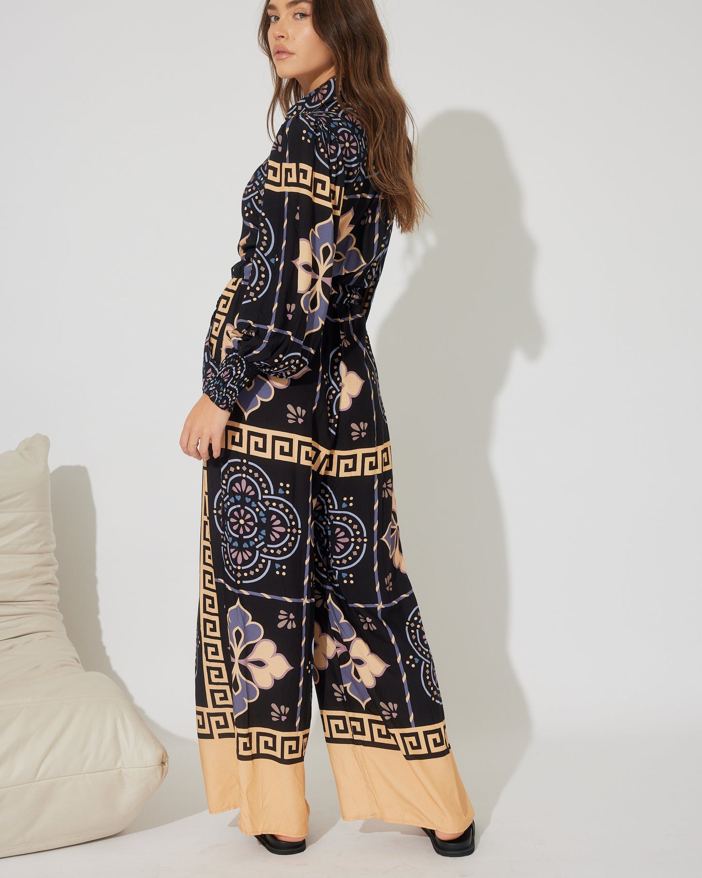 AMINA TILE PRINT JUMPSUIT