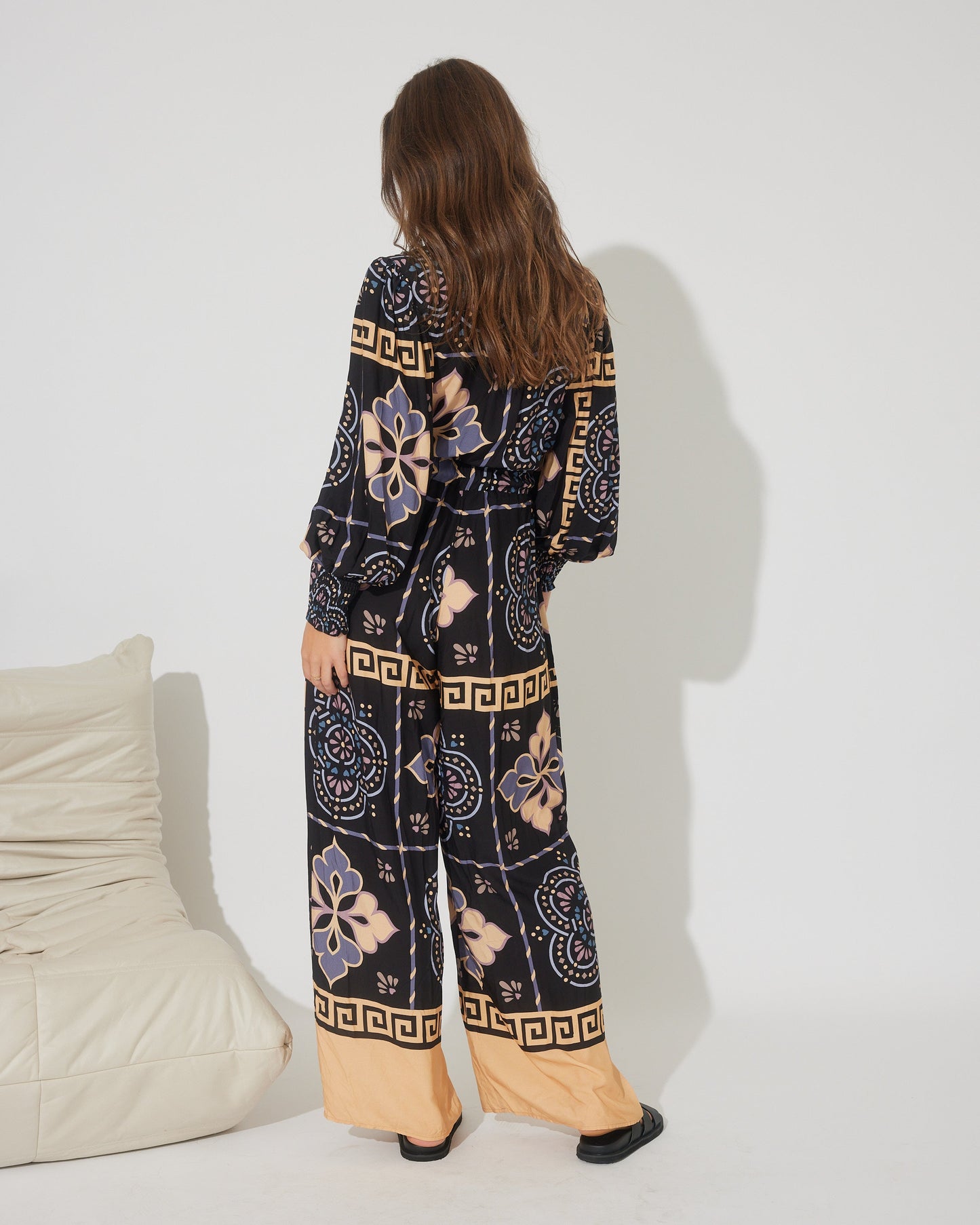 AMINA TILE PRINT JUMPSUIT