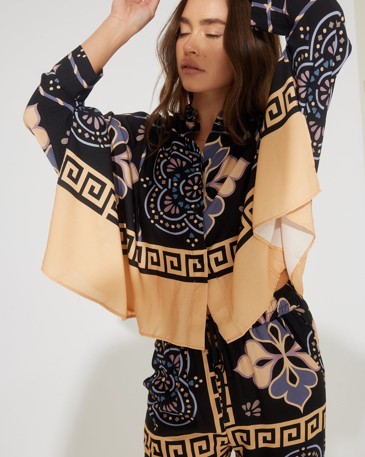 AMINA TILE PRINT TOP