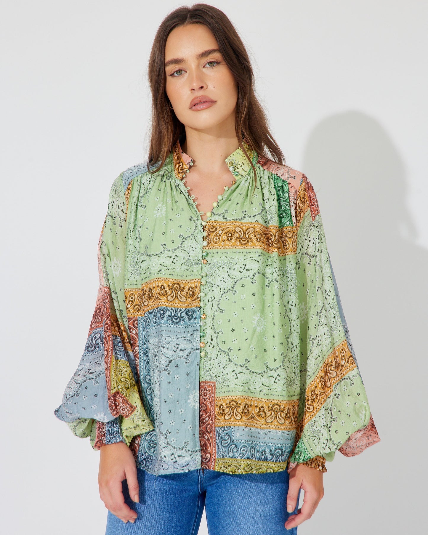 MINT PATCH DREAMS BLOUSE