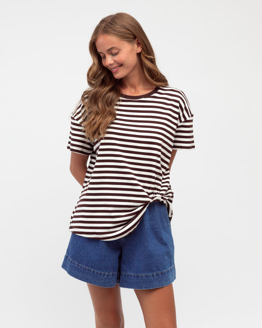 EASY TUCK STRIPE TEE