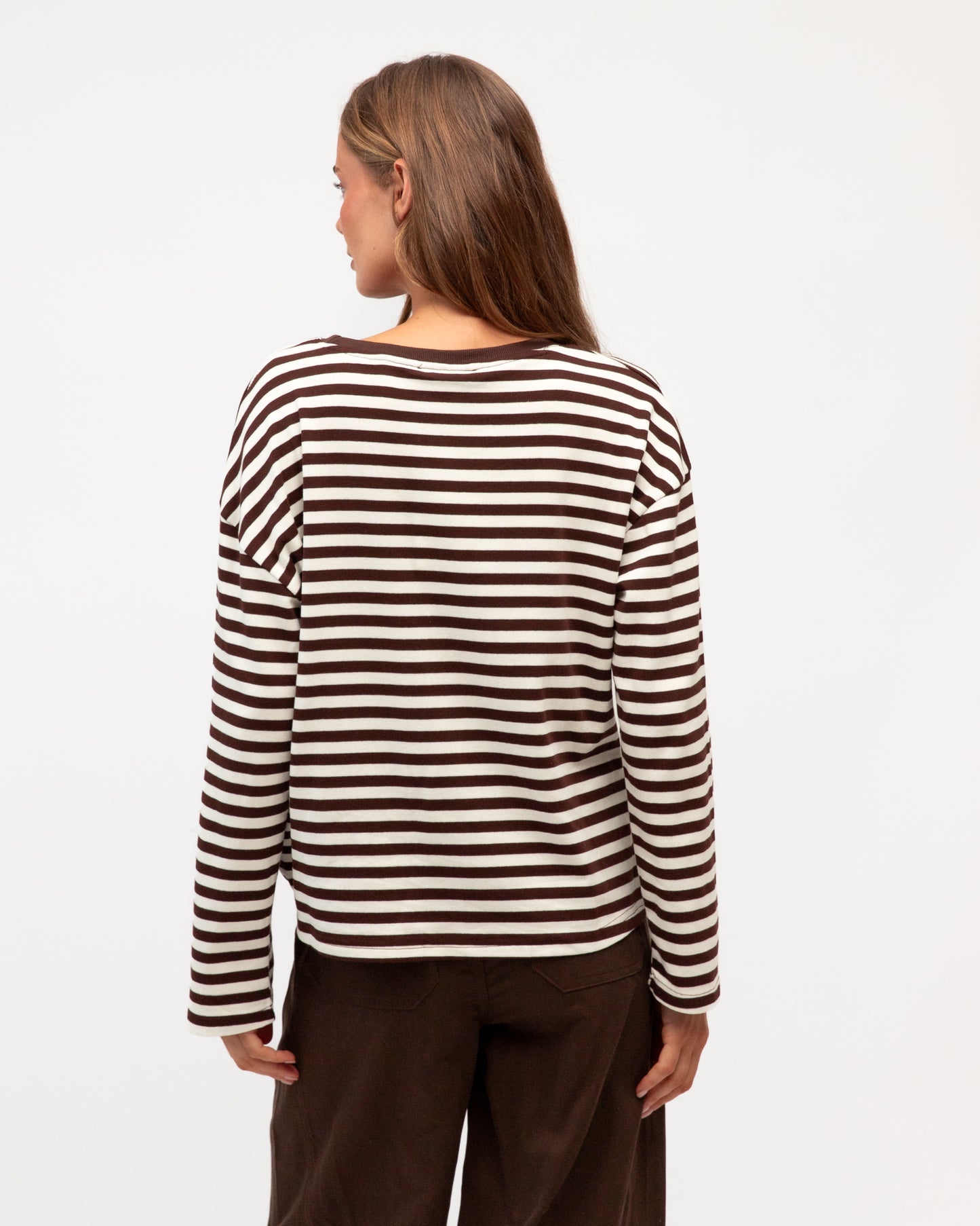 EASY TUCK TEE LONG SLEEVE STRIPE