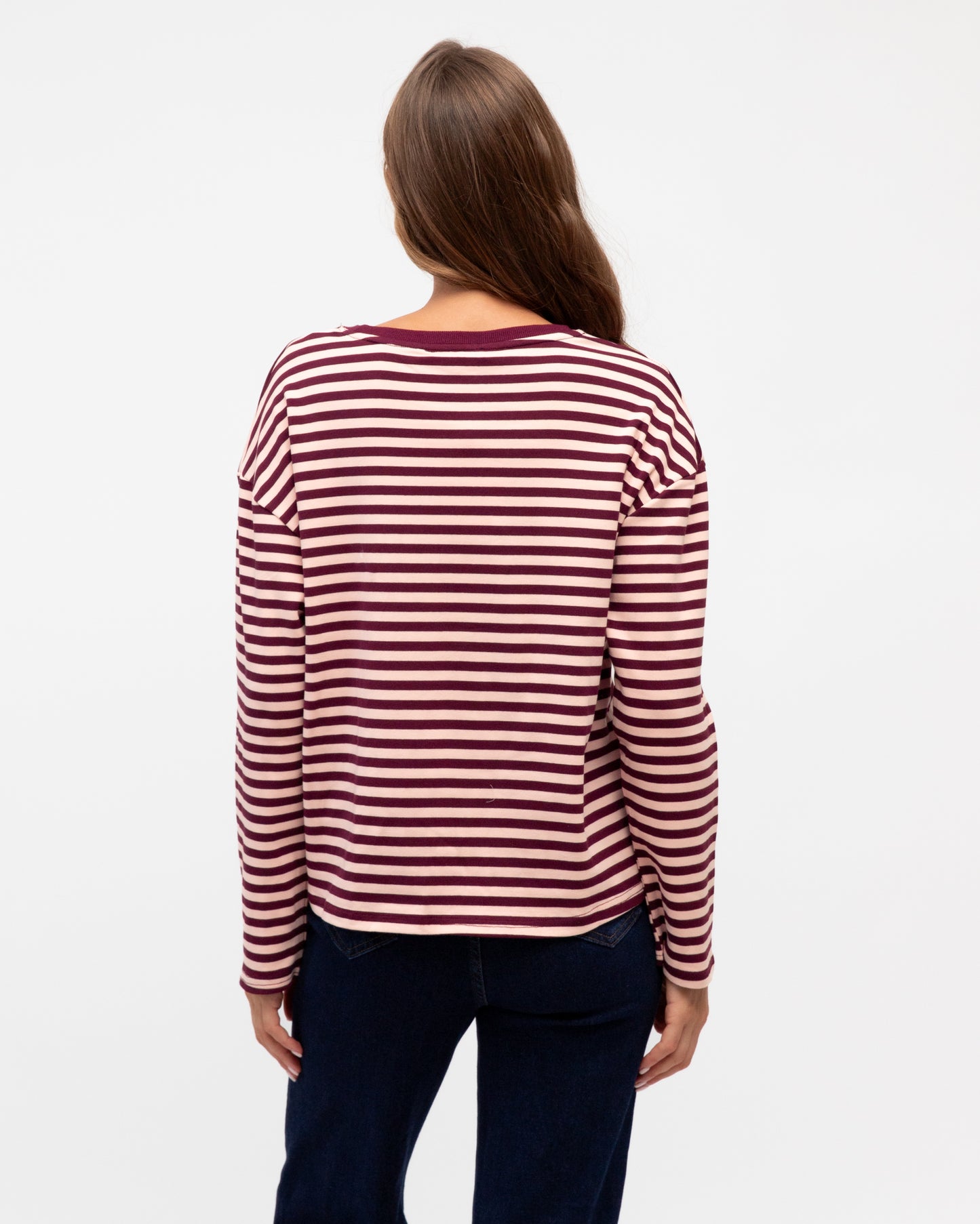 EASY TUCK TEE LONG SLEEVE STRIPE