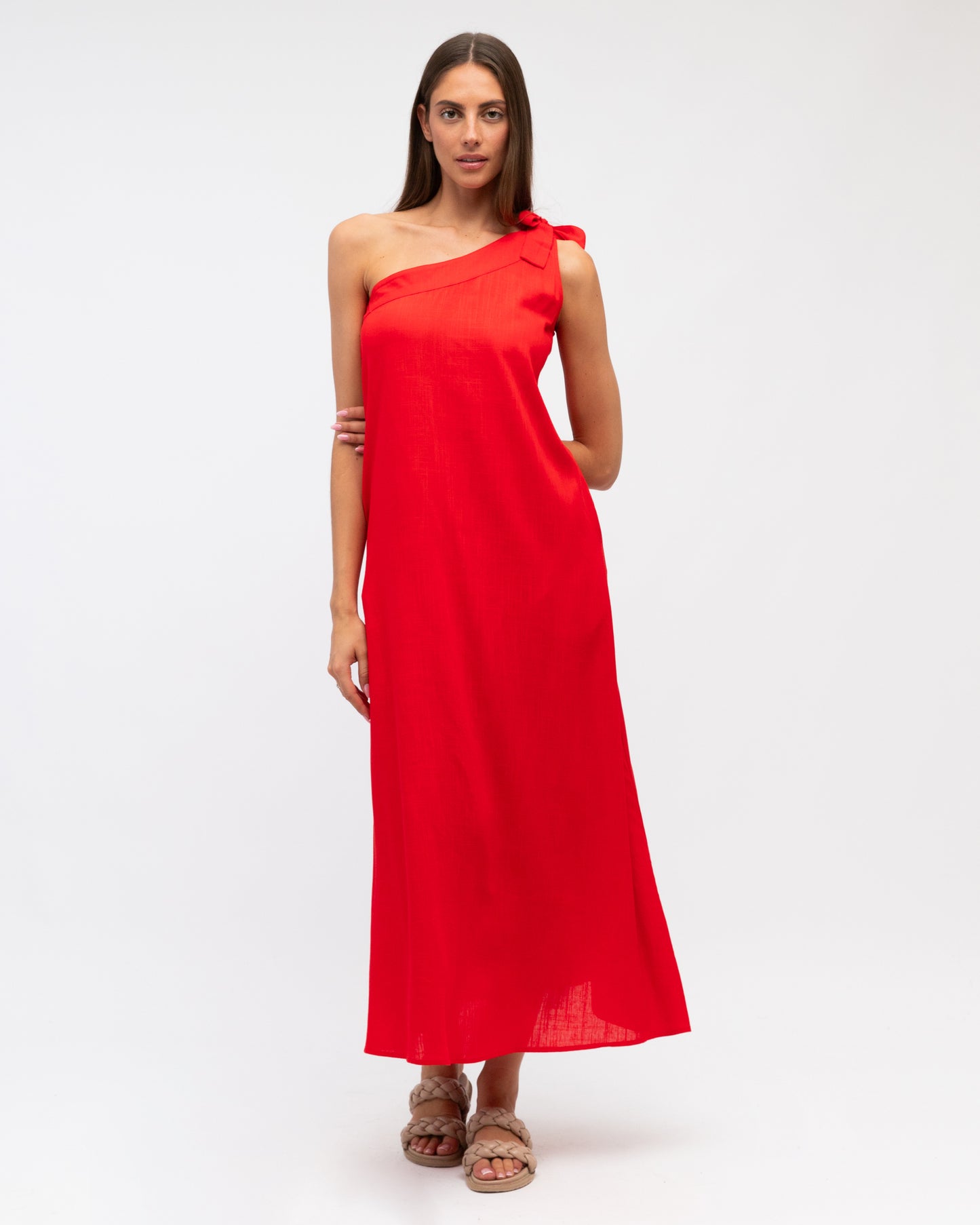 TIA ONE SHOULDER DRESS