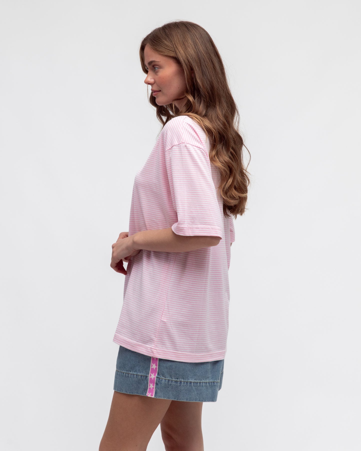 SIDE STRIPE DENIM SHORT