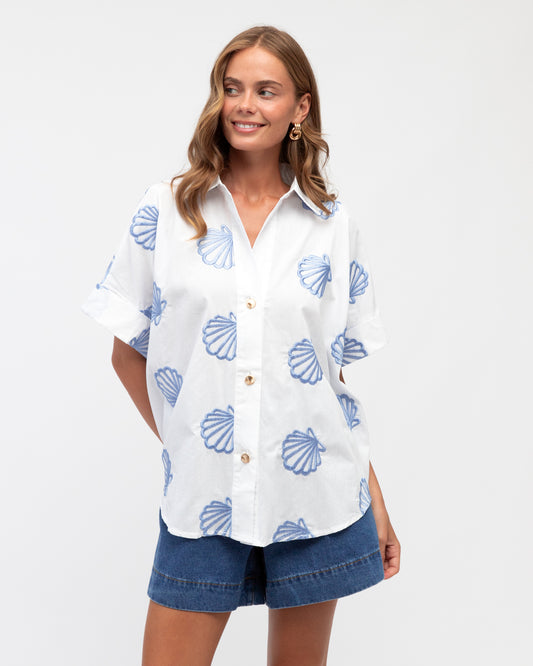 SHELL BUTTON SHIRT